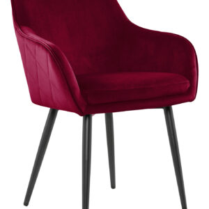 Artistiq Eetkamerstoel Juna Velvet, kleur rood