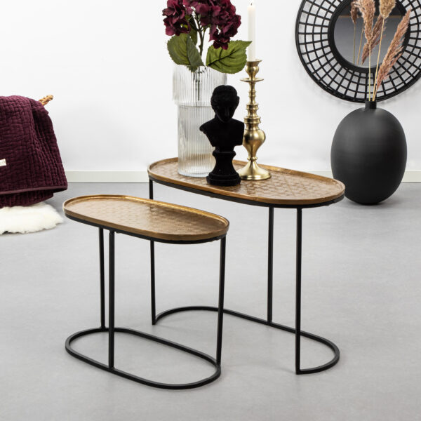 BePureHome Bijzettafel Embrace Set van 2 stuks