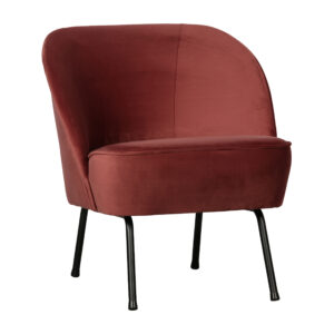 BePureHome Fauteuil Vogue Velvet, kleur Chestnut