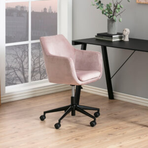 Bendt Bureaustoel Rikke Velvet, kleur Dusty Rose