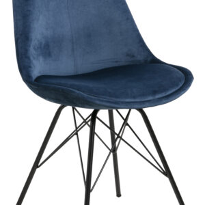 Bendt Eetkamerstoel Liva Velvet, kleur Navy Blue