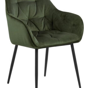 Bendt Eetkamerstoel Loren Velvet, kleur Forest Green