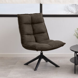 Bendt Fauteuil Loua Velvet, kleur Antraciet