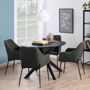 Bendt Ronde Eettafel Evald 105cm, kleur Zwart