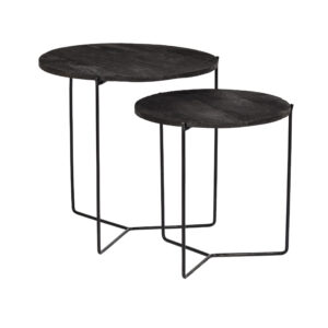 Brix Bijzettafel Mason Set van 2 stuks, kleur Zwart