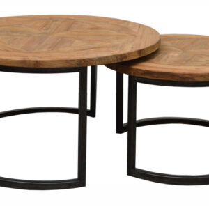 Brix Salontafel Lou rond, set van 2 stuks