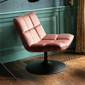 Dutchbone Fauteuil Bar Velvet, kleur Roze