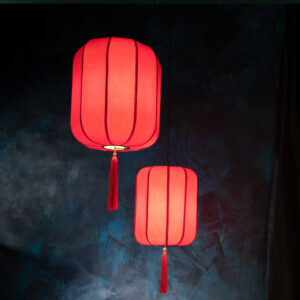 Dutchbone Hanglamp Suoni 30cm, kleur Rood