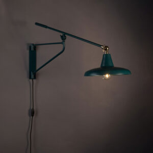 Dutchbone Wandlamp Hector 30cm, kleur Teal