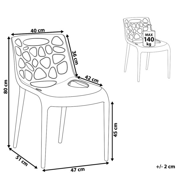 4260580939244 Eetkamerstoel Synthetisch materiaal Wit MORGAN