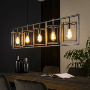 Hanglamp Damon 5-lamps, kleur Oud Zilver