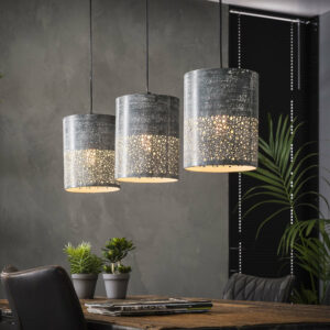 Hanglamp Sanaa, 3-lamps, 20cm, kleur Grijs