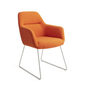 Jesper Home Eetkamerstoel Kinko Slide Steel, kleur Tangerine