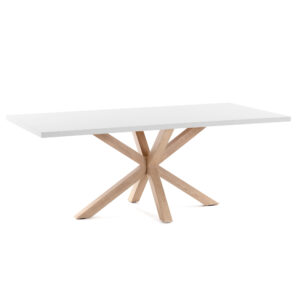 Kave Home Eettafel Argo Eiken/Wit, 160 x 100cm