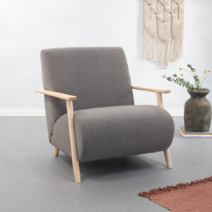 Kave Home Fauteuil Meghan, kleur Grijs