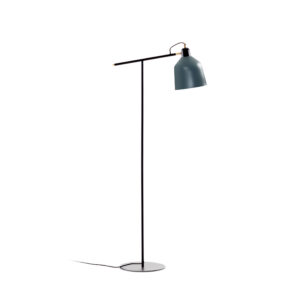 Kave Home Vloerlamp Olimpia 147cm, kleur Petrolblauw