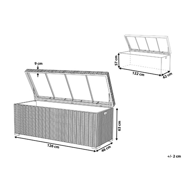 4251682243407 Kussenbox 126 x 46 cm Taupe MODENA