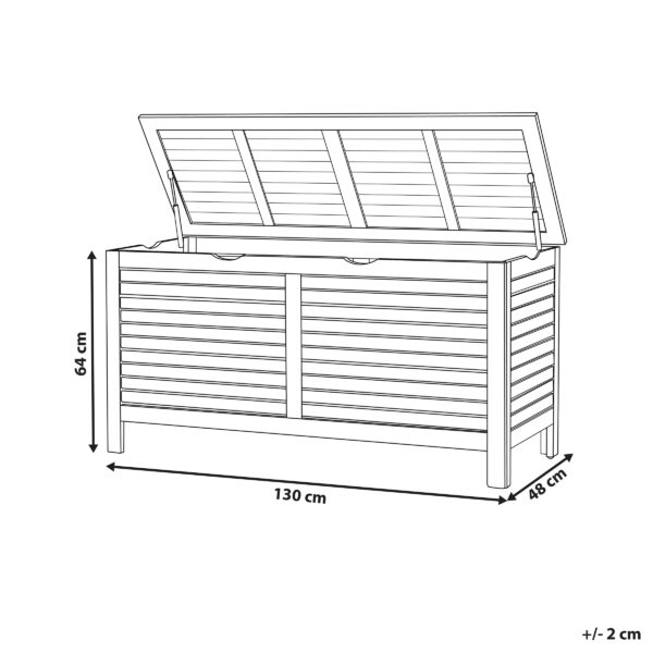 4251682279987 Kussenbox 130 x 64 cm Donkere houtkleur RIVIERA