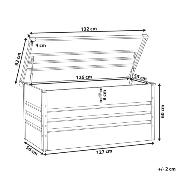 4260602378907 Kussenbox 132 x 62 cm Donkergroen CEBROSA