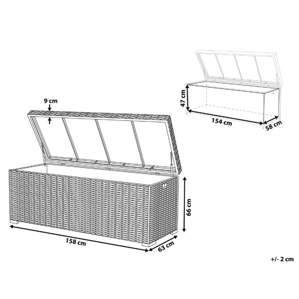 4251682203166 Kussenbox 158 x 63 cm Grijs MODENA