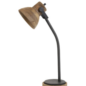 Light & Living Bureaulamp Imbert, donker bruin-mat zwart