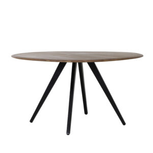 Light & Living Eettafel Mimoso 140cm, Acaciahout / Zwart