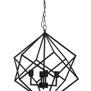 Light & Living Hanglamp Drizella 4-Lamps, mat zwart