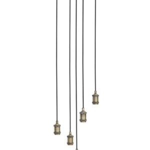 Light & Living Hanglamp Madelin 5-Lamps, antiek brons