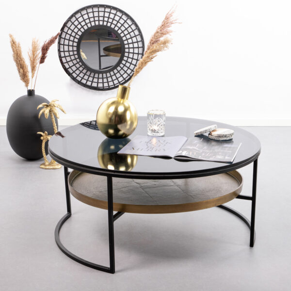 Light & Living Salontafel Rowdy Zwart/Antiek Brons