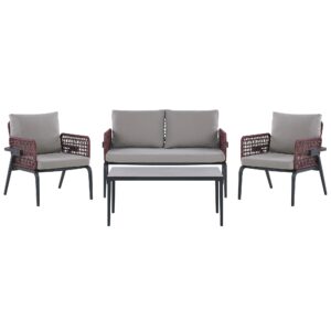 Loungeset Aluminium Grijs SCIACCA