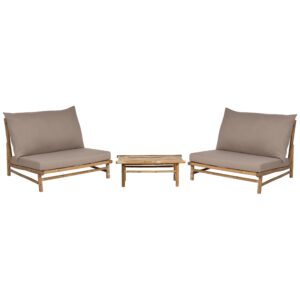 Loungeset Bamboehout Taupe TODI