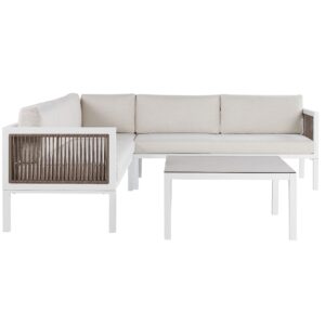 Loungeset Linkerzijde Aluminium Beige BORELLO