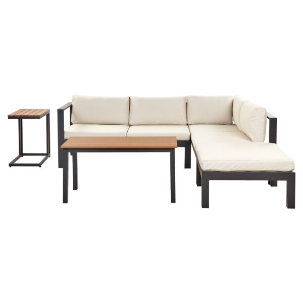 Loungeset Linkerzijde Aluminium Beige MESSINA