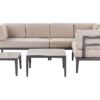 Loungeset Linkerzijde Aluminium Beige RIMA III