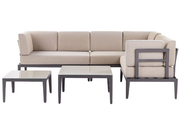 Loungeset Linkerzijde Aluminium Beige RIMA III