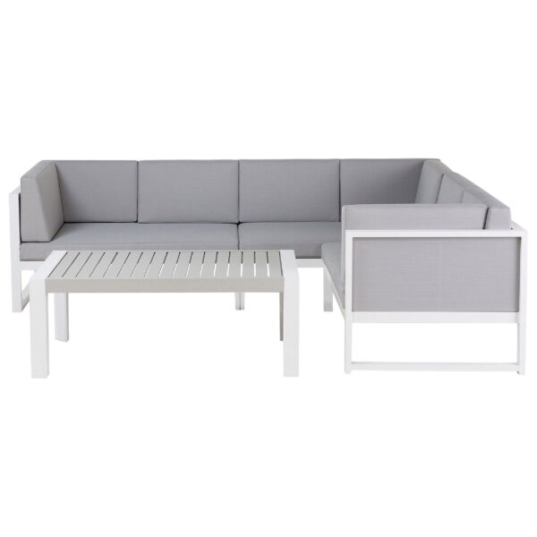 Loungeset Linkerzijde Aluminium Grijs CASTELLA