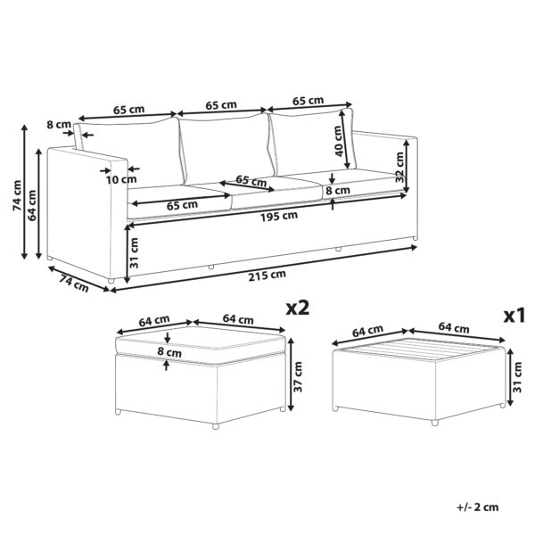 1 x Salontafel