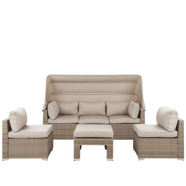 Loungeset PE rotan Beige COCCOLIA