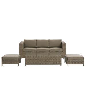 Loungeset PE rotan Bruin BELLUNO