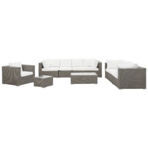 Loungeset PE rotan Taupe MAESTRO