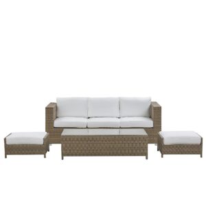 Loungeset PE rotan Wit BELLUNO