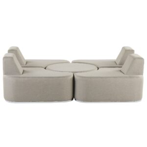 Loungeset Polyester Lichtgrijs FABRO