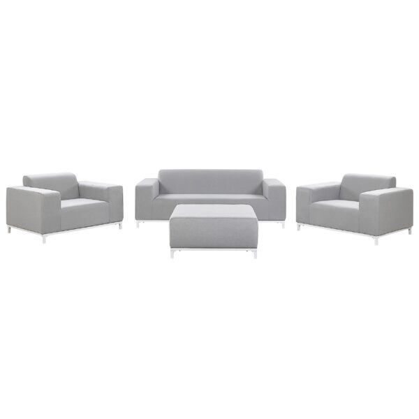 Loungeset Polyester Lichtgrijs ROVIGO