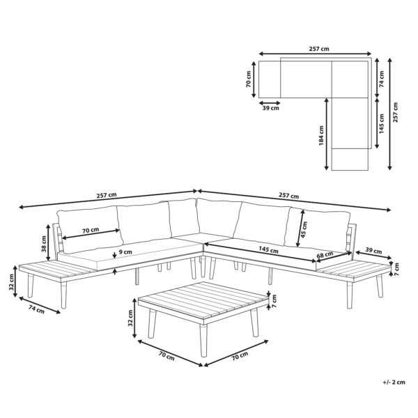 1 x Salontafel