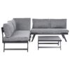 Loungeset Universeel Aluminium Grijs COCCORINO