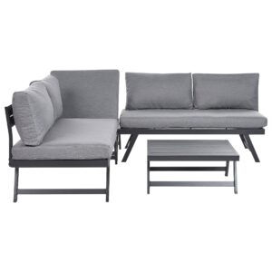 Loungeset Universeel Aluminium Grijs COCCORINO