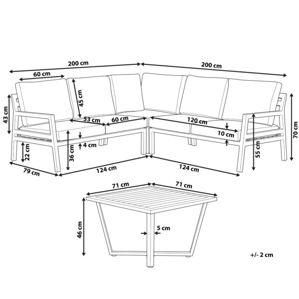 1 x Salontafel