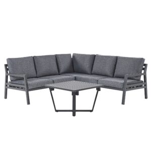 Loungeset Universeel Aluminium Grijs VIZZINI