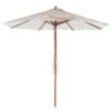 Parasol beige/wit ⌀ 260 cm FERENTILLO