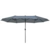 Parasol donkergrijs 270 x 460 cm SIBILLA